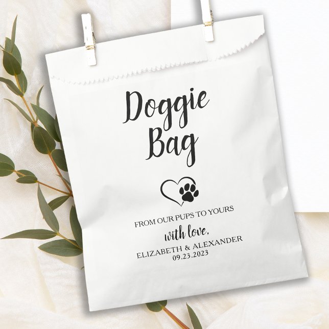 Sachets En Papier Doggie Sac Chien Traiter Mariage Faveur Sac Biscui (Créateur téléchargé)
