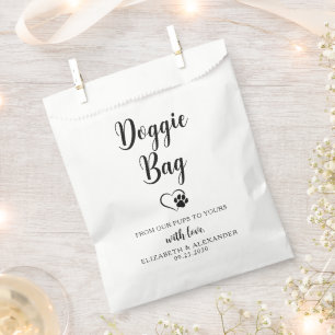 Sachets En Papier Doggie Traite Personnalisé Biscuit Bar Mariage pou