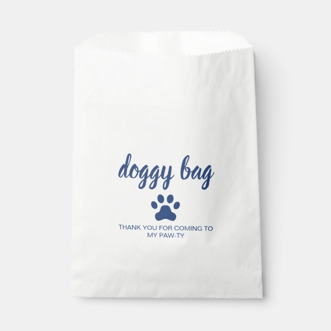 Sachets En Papier Doggy Bag chiot fête d'anniversaire (Devant)