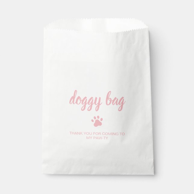 Sachets En Papier Doggy Bag chiot fête d'anniversaire (Devant)