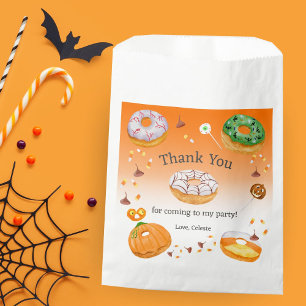 Sachets En Papier Donut délicieux Halloween à l'aquarelle Merci