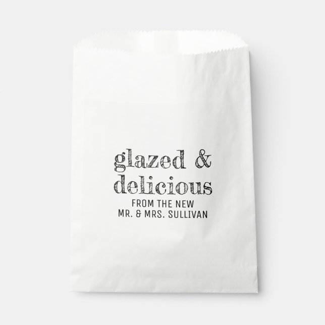 Sachets En Papier Donut Mariage glacé et délicieux (Devant)