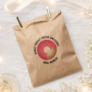 Sachets En Papier Donut Oubliez que vous êtes fantastique Valentine'