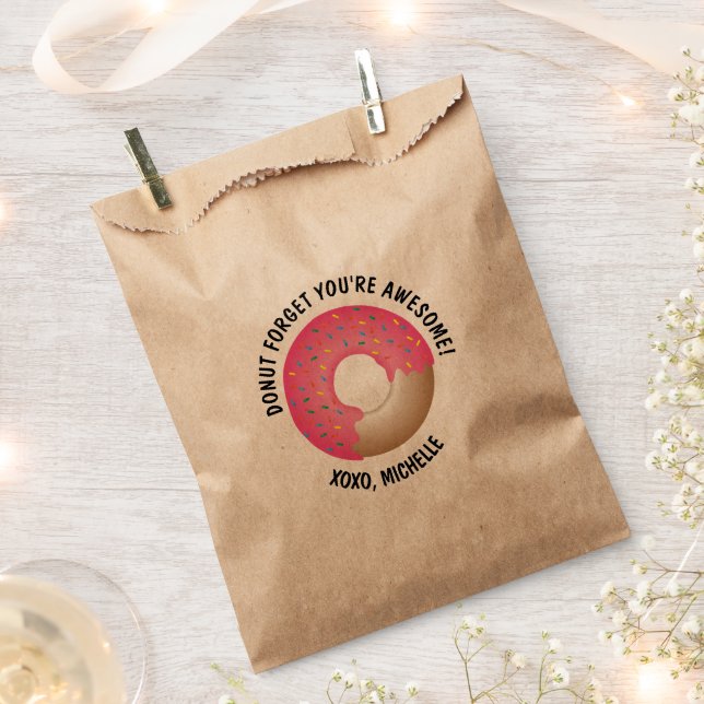 Sachets En Papier Donut Oubliez que vous êtes fantastique Valentine' (Coupé)
