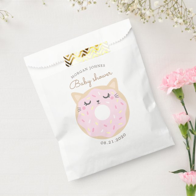 Sachets En Papier Donuts d'animaux Baby shower mignon Monogramme (Scellé)