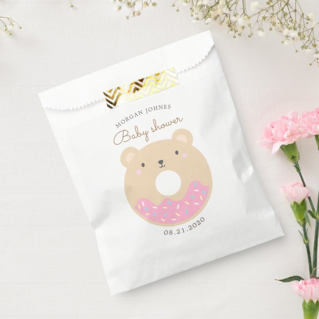 Sachets En Papier Donuts d'animaux Baby shower mignon Monogramme (Scellé)