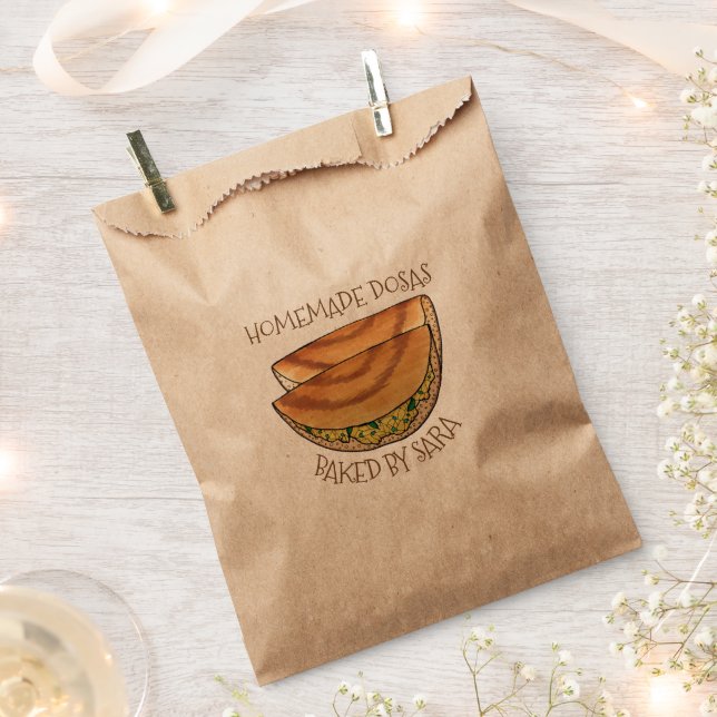 Sachets En Papier Dosas Indiennes Masala Dosa Cuisiné Maison (Coupé)