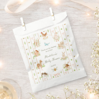 Sachets En Papier Douce Baby Shower de Ferme Grandmillénaire Peinte 