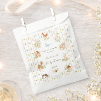 Sachets En Papier Douce Baby Shower de Ferme Grandmillénaire Peinte 