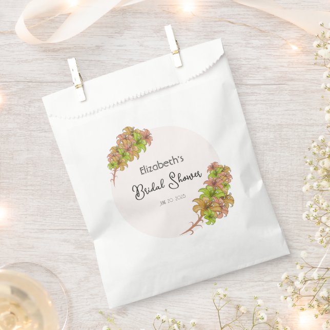 Sachets En Papier Douce douche de mariée florale (Coupé)