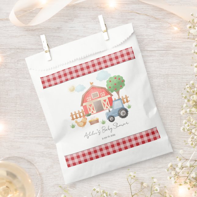 Sachets En Papier Douce Fête de Naissance Animaux de Ferme de la Gra (Coupé)