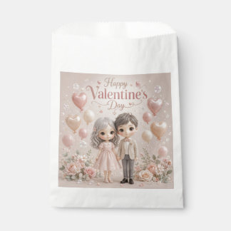 Sachets En Papier Douces Paroles en Rose Pastel