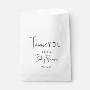 Sachets En Papier Douche Neutre Moderne Simple Avec Merci De Nom