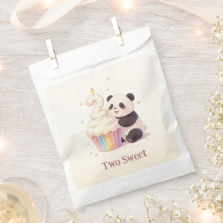 Sachets En Papier Doux Panda Pastel Bébé 2e Anniversaire