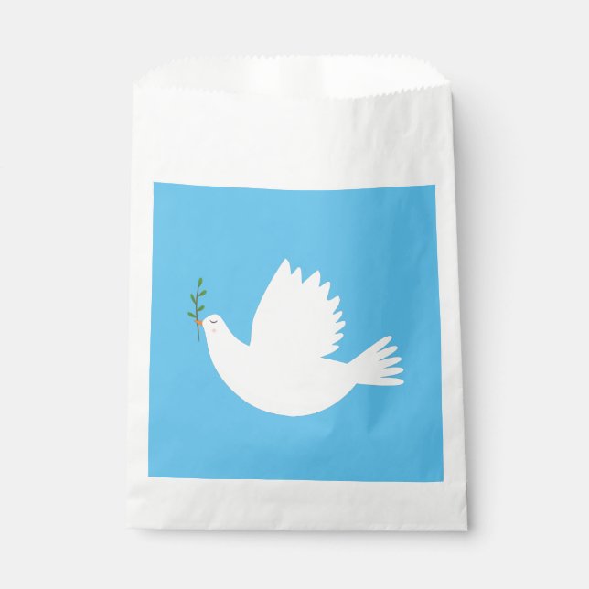 Sachets En Papier Dove with olive branch (Devant)