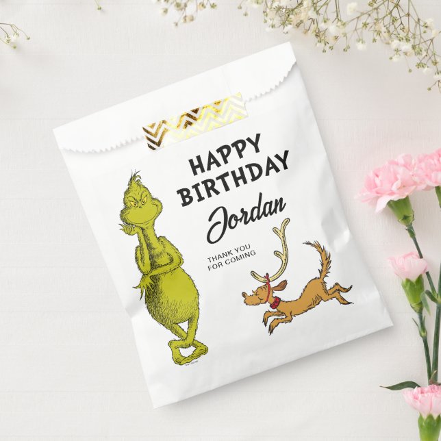 Sachets En Papier Dr. Seuss | Grinch Anniversaire d'hiver (Scellé)