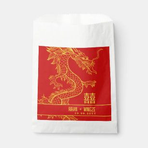 Sachets En Papier Dragon et Phoenix   Double Bonheur