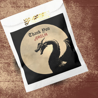 Sachets En Papier Dragon mythique Personnalisé