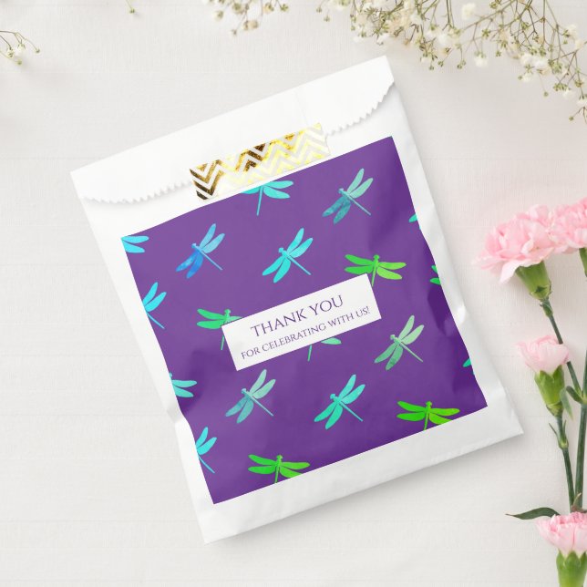 Sachets En Papier Dragonfly Purple Bright Boy Anniversaire (Scellé)