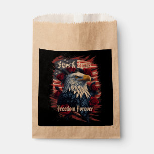Sachets En Papier Drapeau américain de l'aigle de la liberté Forever