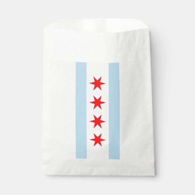 Sachets En Papier Drapeau de Chicago (Devant)