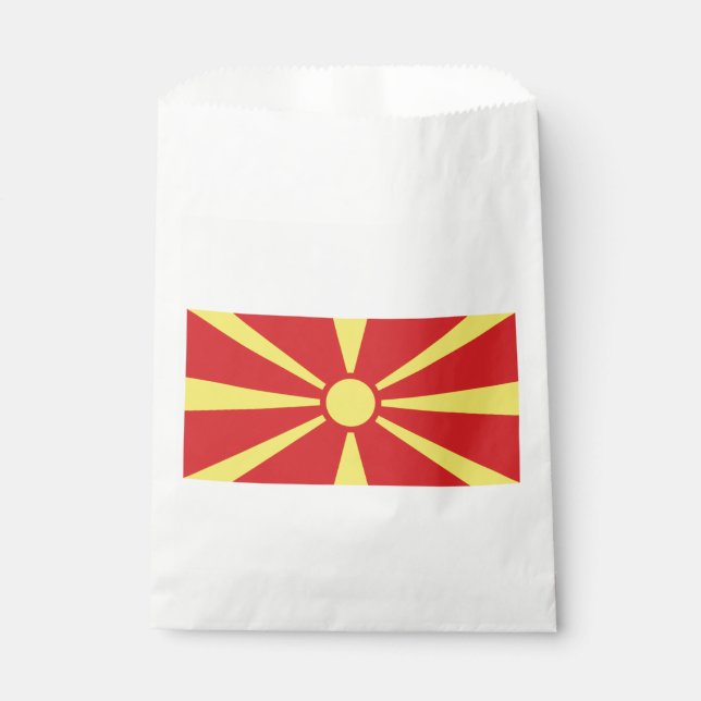 Sachets En Papier Drapeau de la Macédoine du Nord (Devant)