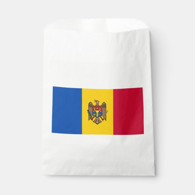 Sachets En Papier Drapeau de la Moldavie (Devant)