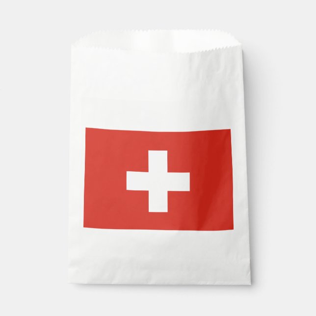 Sachets En Papier Drapeau de la Suisse (Devant)