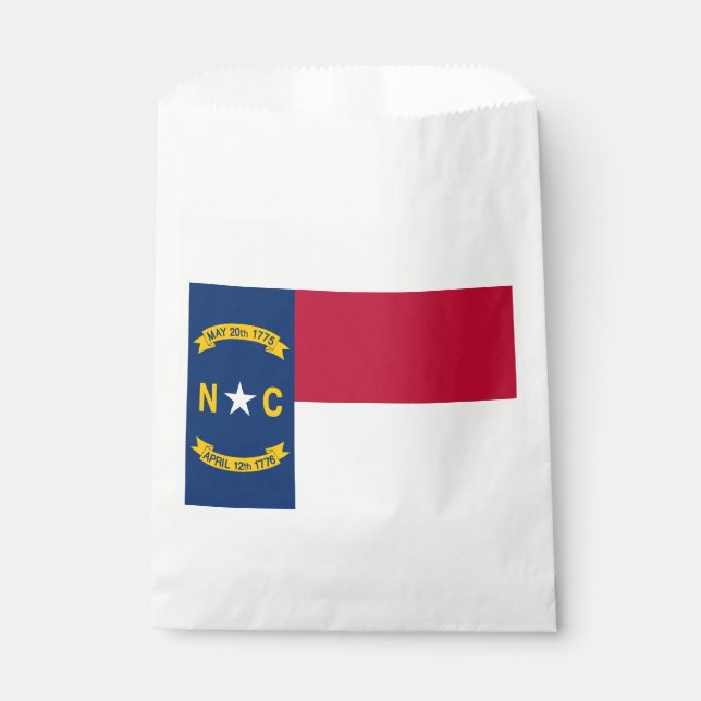 Sachets En Papier Drapeau de l'État de Caroline du Nord (Devant)