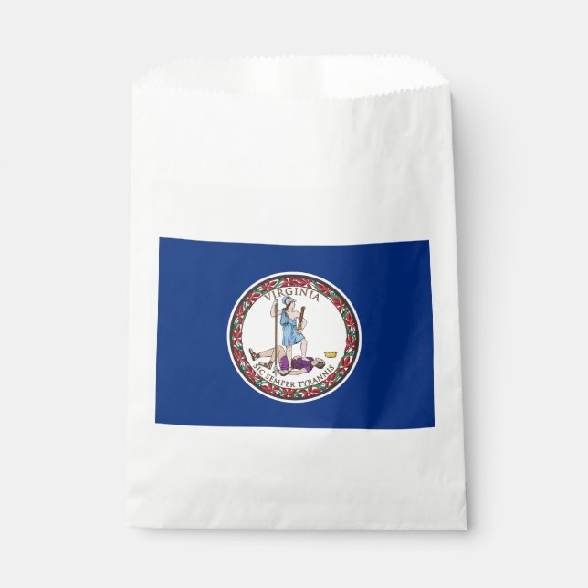 Sachets En Papier Drapeau de l'État de Virginie (Devant)