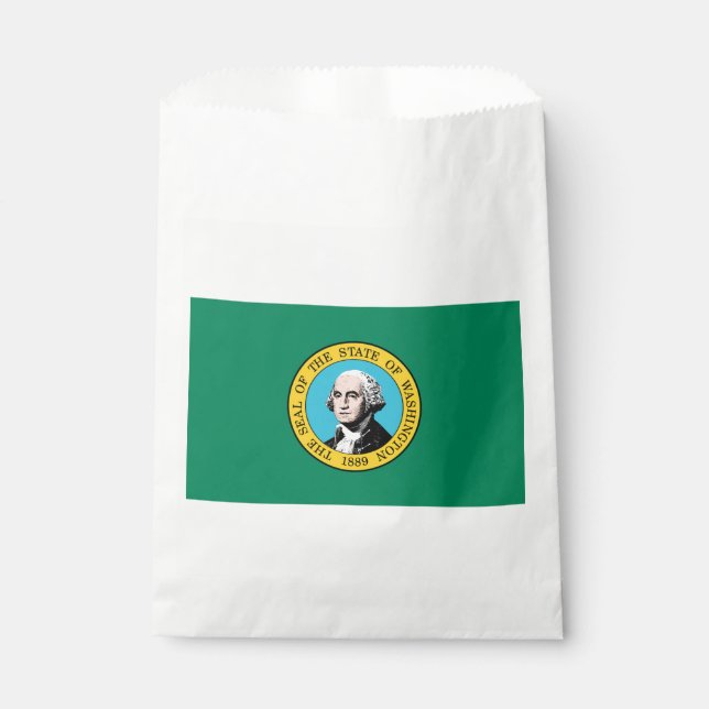 Sachets En Papier Drapeau de l'État de Washington (Devant)