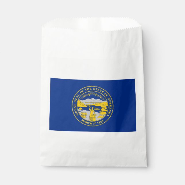 Sachets En Papier Drapeau de l'État du Nebraska (Devant)