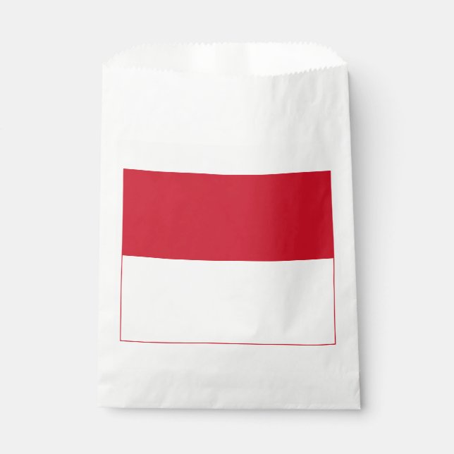 Sachets En Papier Drapeau de Monaco (Devant)