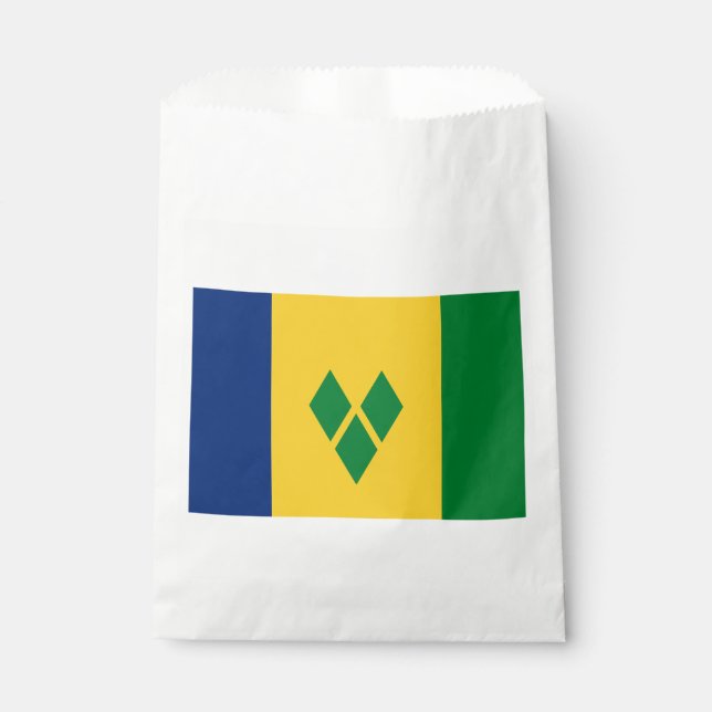 Sachets En Papier Drapeau de Saint-Vincent (Devant)