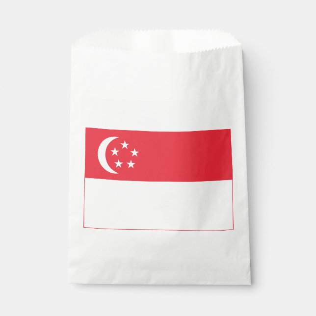 Sachets En Papier Drapeau de Singapour (Devant)