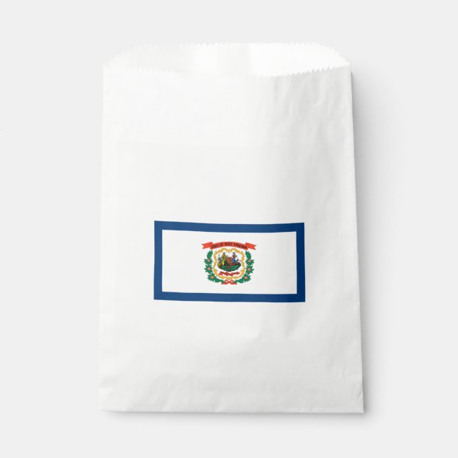 Sachets En Papier Drapeau d'État de Virginie-Occidentale (Devant)