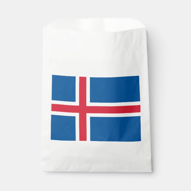 Sachets En Papier Drapeau d'Islande (Devant)
