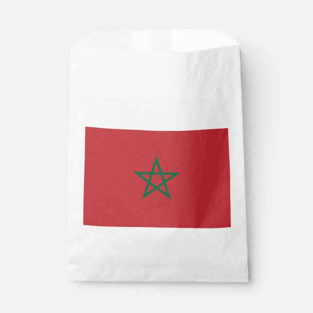 Sachets En Papier Drapeau du Maroc (Devant)