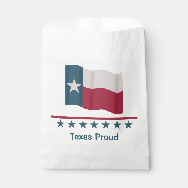 Sachets En Papier Drapeau longue étoile Texas Fière Personnalisé (Devant)