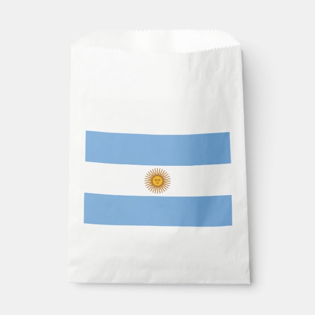 Sachets En Papier Drapeau Patriotique Argentin (Devant)