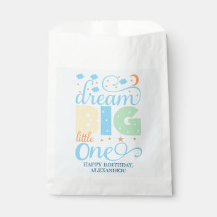 Sachets En Papier Dream Big Little One Blue Baby Boy 1er anniversair