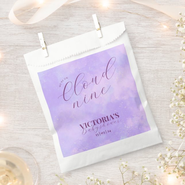 Sachets En Papier Dreamy Pastel Cloud Neuf Baby shower (Coupé)