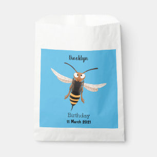 Sachets En Papier Drôle dessin animé de guêpe à cornet en colère
