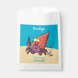 Sachets En Papier Drôle mignon caricature pourpre crabe ermite