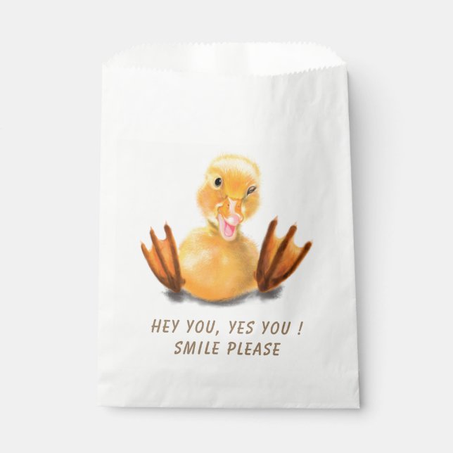 Sachets En Papier Duckling Jouer Wink Favoriser Sac Smile Cartoon (Devant)