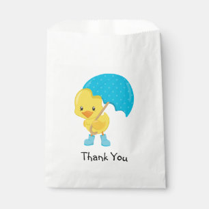 Sachets En Papier Ducky avec Merci parapluie
