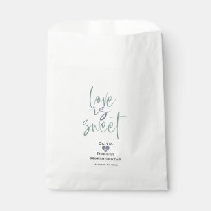Sachets En Papier Dusty Jade et Lilac Calligraphie Favoriser le sac