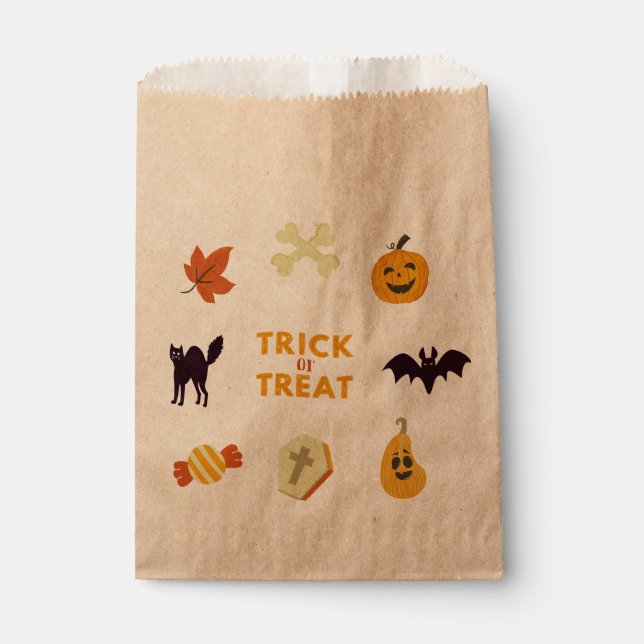 Sachets En Papier EAT Boire et être effrayant Halloween Favoriser Sa (Devant)