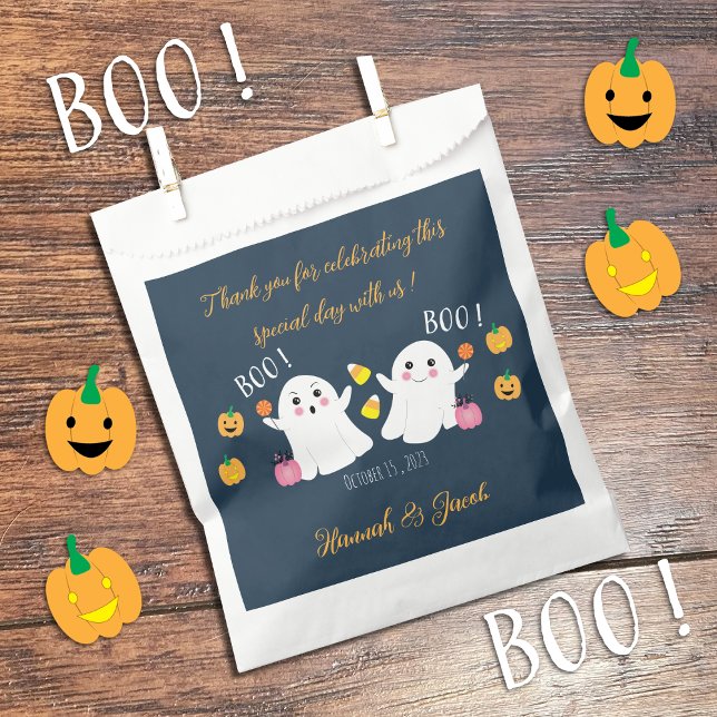 Sachets En Papier Éffrayant Halloween Ghost Twin Baby shower Favoris (Créateur téléchargé)