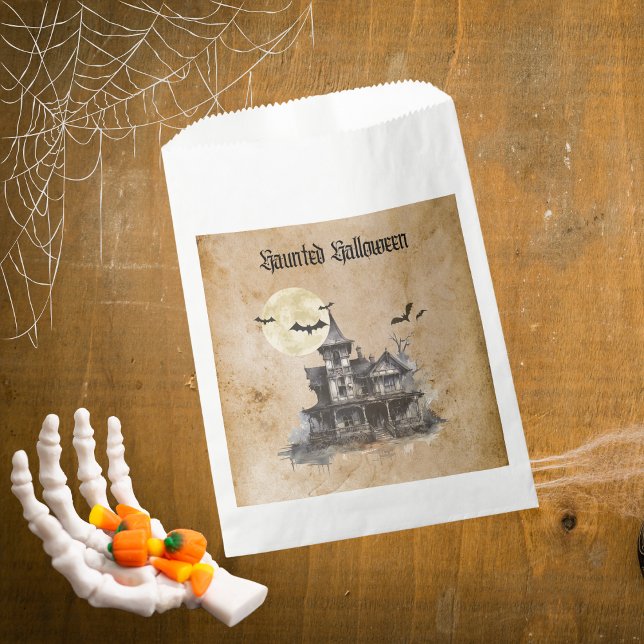 Sachets En Papier Éffrayant Haunted House Halloween Parti (Créateur téléchargé)